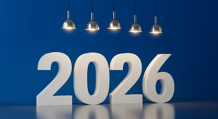 2026 Vision Bright Future Ahead with Modern Lighting and Digital Trends | New Year's Concept