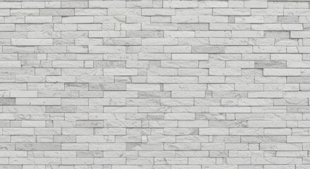 Obraz premium Light gray brick wall background with textured surface and horizontal pattern.