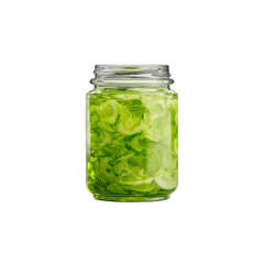 Refreshing Cucumber Water in Glass Jar