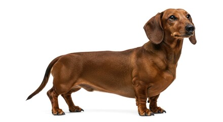Dachshund Dog Portrait, Focused, Studio Shot.