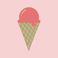ice cream icon, vector illustration
