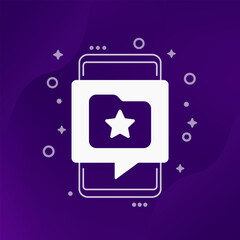 favorite folder icon with a smart phone