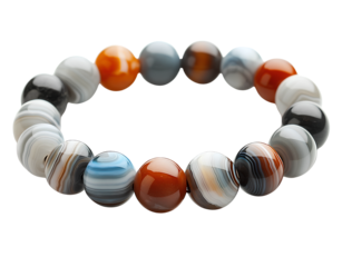 fascinated by the natural beauty of agate beads, so i made up my mind to create an elegant bracelet with them. isolated on transparent background.