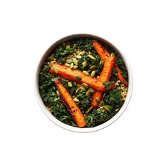 Roasted Carrot and Kale Quinoa Bowl - Healthy Vegan Meal Prep