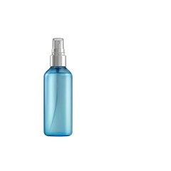 Light Blue Plastic Spray Bottle Mockup with Silver Cap