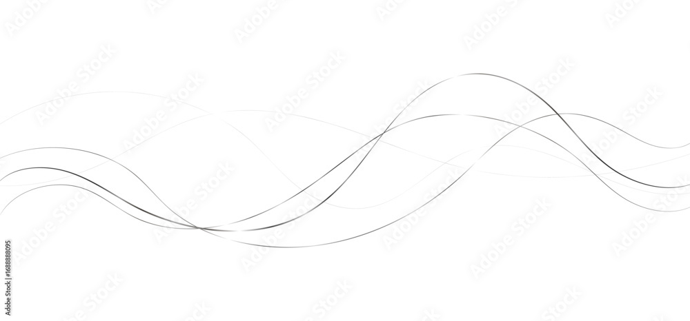 Poster A smooth, elegant design featuring overlapping teal lines creating a wave-like pattern against.