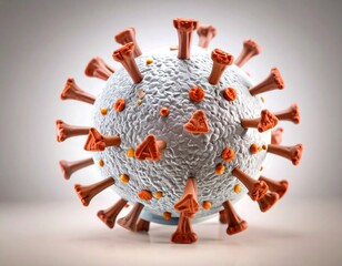 3D model of a virus.  Virus sphere