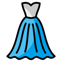 Wedding Dress  Icon Element For Design