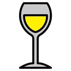 Wine Glass  Icon Element For Design