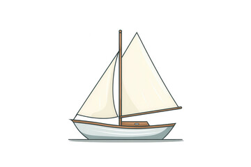 Fototapeta premium simple sailboat icon, jpeg, png, transparent
