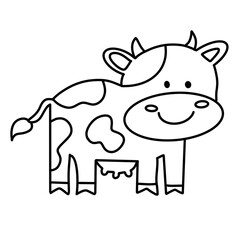 Fototapeta premium funny cow cartoon