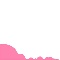 Obraz premium Pink Clouds Border