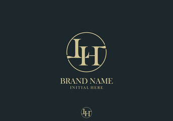 Luxury Brand Initials LD Concept with Circle Monogram Logo Design