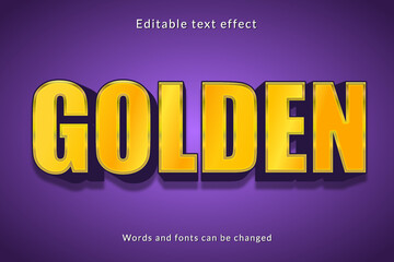 Golden 3d text effect