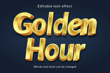 Golden hour text effect