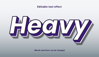 Heavy word text effect