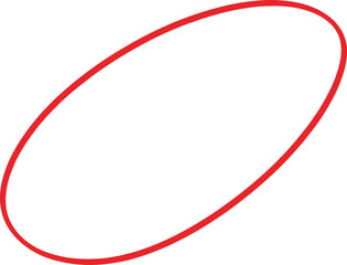 Red Oval Circle Icon Vector, Hand Drawn Highlight Marker Shape Symbol, Emphasis, Attention, Focus, Selection, Correction, Reminder, Annotation, Doodle, Sketch Element, Business Presentation