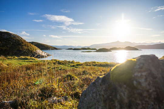 sunset beach arctic area
