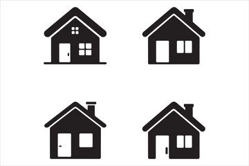 Fototapeta premium House Logo with Wave – Minimalist Real Estate Design | Editable Branding Logo