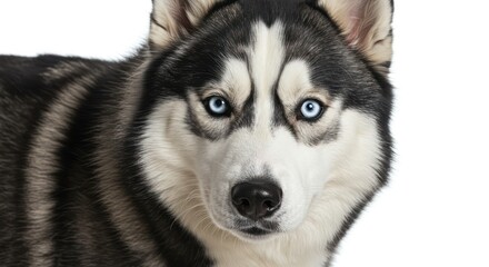 Obraz premium Focused Siberian Husky Portrait.