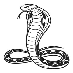 Fototapeta premium Stylized cobra snake illustration with decorative patterns