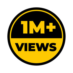 1M views png only, youtube milestone 1M views, social media achievement, trending video counter