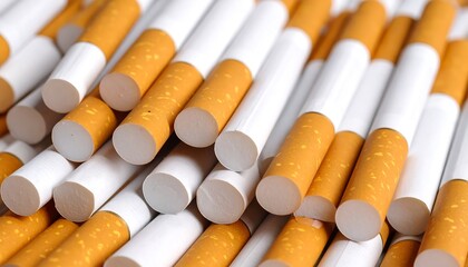 Close-up of many cigarettes