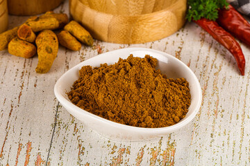 Indian cuisine - curry powder for culinary