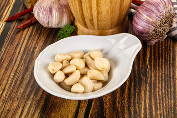 Tasty aroma marinated garlic cloves