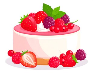 Colorful fruit dessert