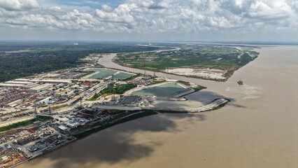 nuclear power plant, industrial area