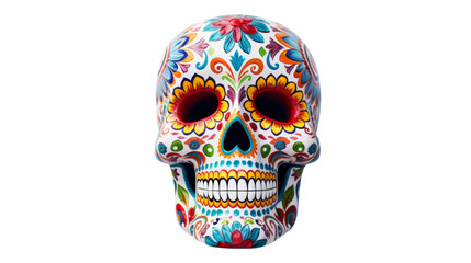 Colorful Mexican sugar skull for Day of the Dead
