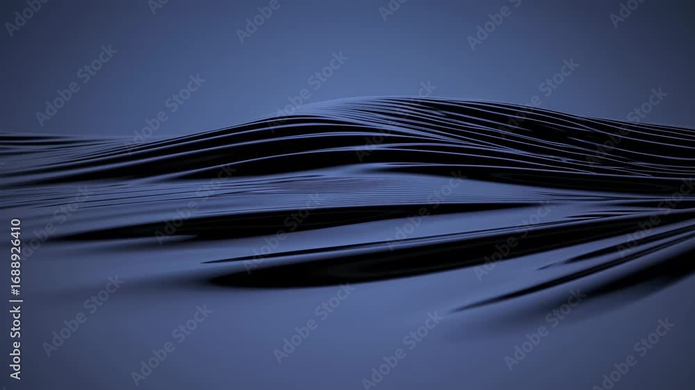 Poster elegant abstract motion of dark liquid waves creating a mesmerizing visual flow in a studio setting,