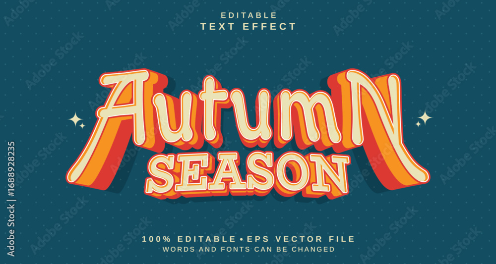 Poster editable text style effect - autumn text style theme.