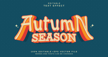 Editable text style effect - Autumn text style theme.