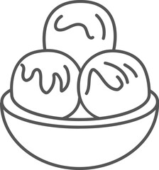 귀여운 디저트 푸드 아이콘 60종 세트 | Food Icons Bundle (SVG, PNG, AI) | Line Icons for Commercial Use, Instant Download
