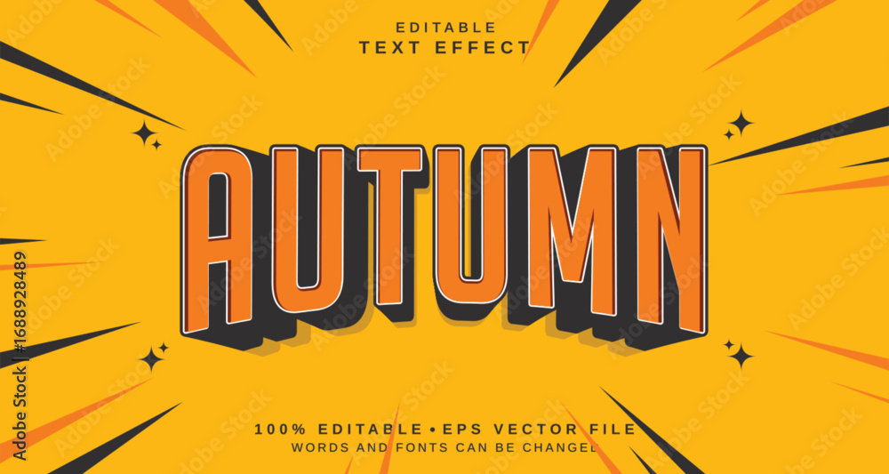 Poster editable text style effect - autumn text style theme.