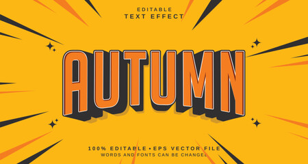 Editable text style effect - Autumn text style theme.