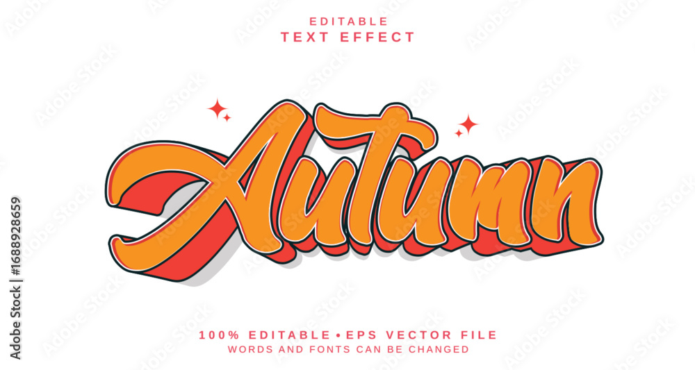 Poster editable text style effect - autumn text style theme.