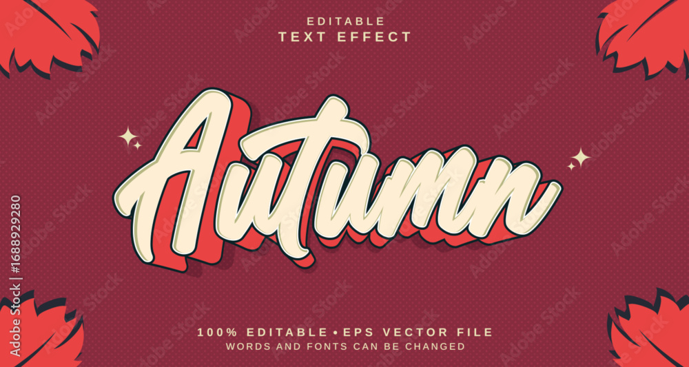 Poster editable text style effect - autumn text style theme.