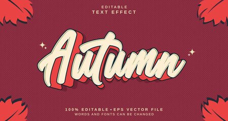 Editable text style effect - Autumn text style theme.