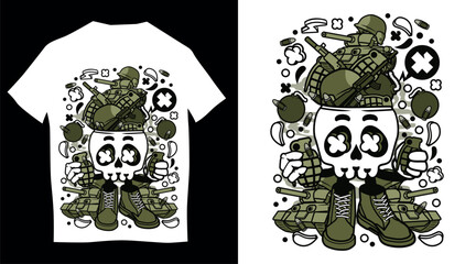 Vector Illustration of an abstract t-shirt design in background