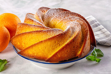 Italian traditional orange cake Chiambella