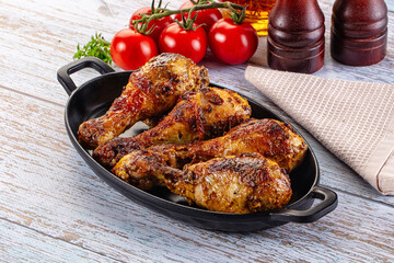 Baked chicken drumsticks with spices
