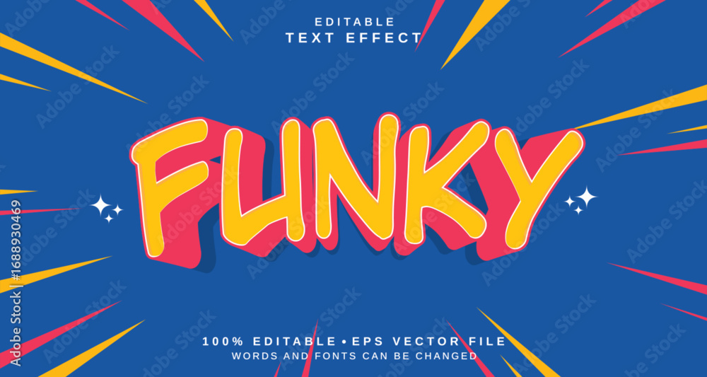 Poster editable text style effect - funky text style theme.
