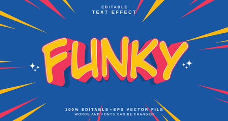 Editable text style effect - Funky text style theme.