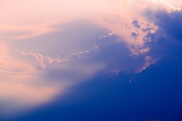 Clouds over the sea during a thunderstorm