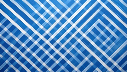 Abstract blue and white diagonal grid pattern