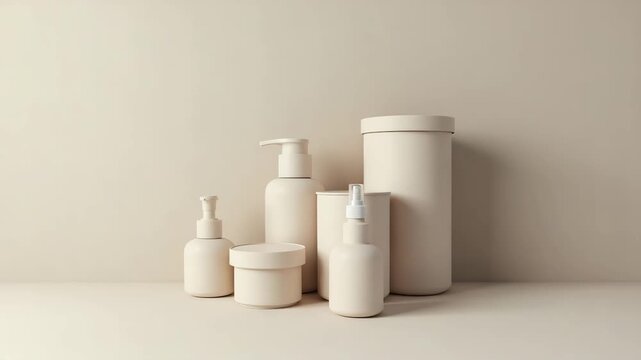 Sophisticated Packaging Mockup Displays: Clean Design, Structural Detail, Premium Material Textures for Product Promotion - Ideal for Photo Stock Concepts with Empty Space