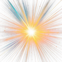 Obraz premium Radiant Starburst Glow — Vibrant Solar Beams, Fiery Highlights, and Sparkling Light Effects for Abstract Power Designs and Transparent Decorative Elements.
